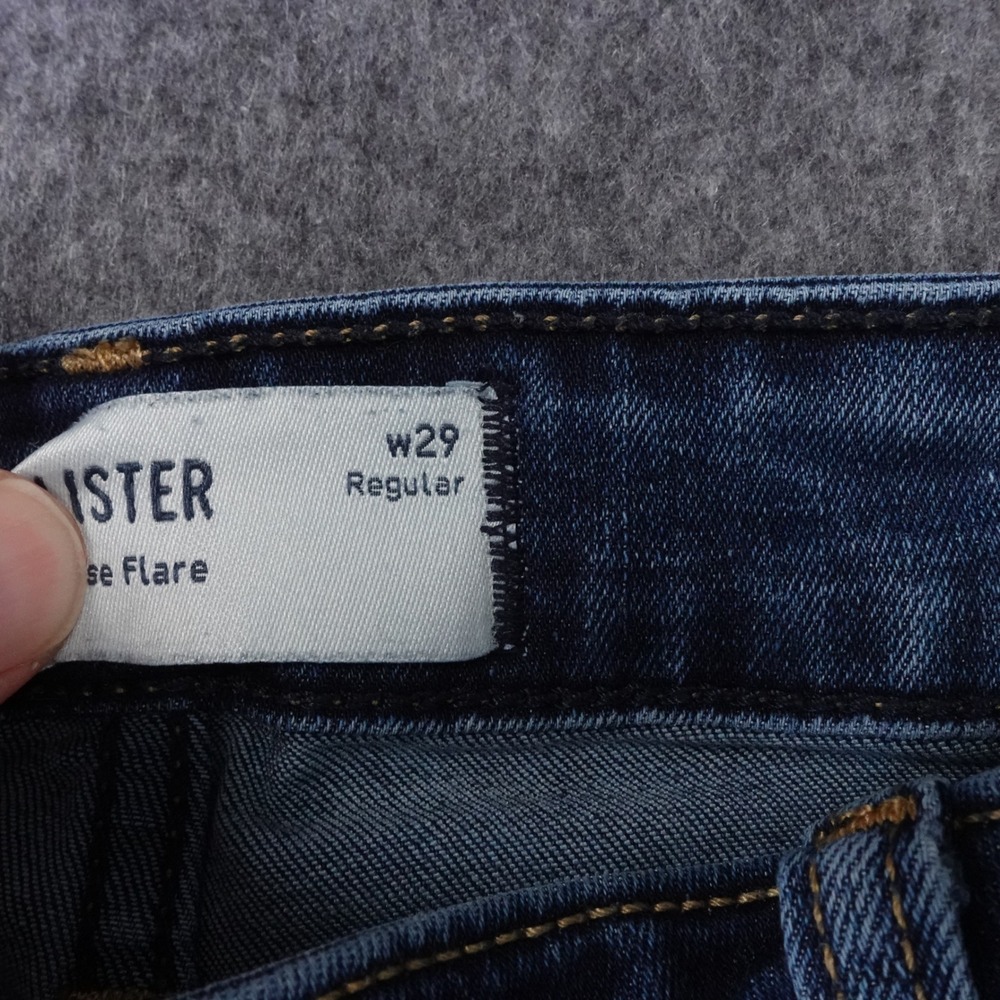 Hollister High-Rise Flare Jeans Dark Wash Blue W29 8R Bell Bottoms - Picture 3 of 12